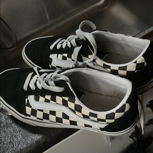 Vans Women's Black and White Checkered Shoes
